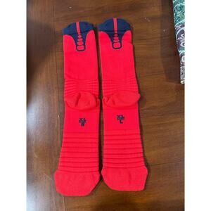 Nike Psx438 Elite Basketball Crew Socks Size XL in Red/Navy New color 658